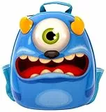Bayer Chic 2000 Bouncie mit 3D-Monster-Motiv, geeignet für den Kindergarten, groß Kinder-Rucksack, 35 cm, Blau