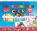 Maped 907003 - Stifte-Set COLOR'PEPS 100-tlg. - 36x Fasermaler, 36x Buntstifte, 24x Wachs-Malstifte