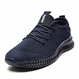 EGMPDA Damen Walkingschuhe Laufschuhe Wanderschuhe Sneaker Trekking Turnschuhe Workout Jogging Outdoor Running Straßenlaufschuhe Freizeit Damen Leichtgewichts Atmungsaktiv Schuhe Dunkelblau 41 EU