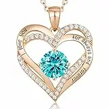 CDE Kette Damen 925 Sterling Silber Herz Anhänger Halskette für Frauen Schmuck Geburtstags Geschenk für Sie Freundin Weihnachten Valentinstag Muttertags