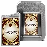 printplanet Feuerzeug mit Namen Wolfgang - personalisiertes Gasprintplanet Feuerzeug mit Design Ornamente - inkl. Metall-Geschenk-Box