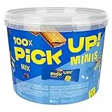 PiCK UP! minis Original + Choco&Milk (1 x 1.06 kg), Mini-Riegel als Snack mit knackiger Milchschokoladentafel zwischen zwei Keksen, 100 Portionspackungen