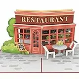 papercrush® Pop-Up Karte Restaurant - 3D Restaurantgutschein oder Geldgeschenk zum Essen gehen, Geburtstagskarte für Frauen & Männer, Romantisches Geschenk für Freundin zum Jahrestag oder Hochzeitstag