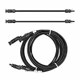 SOLARTRONICS Verlängerungskabel 4mm² H1Z2Z2-K Solarkabel Balkonkraftwerk Anschlusskabel schwarz mit Stecker beidseitig für Solarmodule PV GAK. Made in Germany (2 x 5m)
