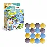 INKEE Bath Drops - 16 Badetabletten zum Farben Lernen, Badefarben für Kinder Badewanne - Badekugeln Kinder in Magenta, Gelb und Blau, 1 Stück (1er Pack)