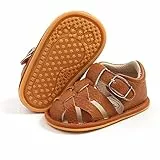 RVROVIC Baby Jungen Mädchen Sandalen Weiche Sohle Sommer Säugling Krippe Schuhe Leicht Kleinkind Prewalker Outdoor Walking Schuhe, 1-Braun, 6-12 Monate