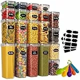 Withosent Vorratsdosen Luftdicht 20er Set, Aufbewahrungsbox Küche mit Deckel aus Plastik, Vorratsbehälter Kitchen Containers zur Spaghetti, Mehl, Müsli, Cornflakes(2.8L 2L 1.4L 0.8L 0.52L)