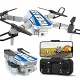 LE-IDEA Mini Drohne mit Kamera 1080P, IDEA12 Drone With Optische Flusspositionierung, 270° Hindernisvermeidung, Headless Modus, Faltbar Quadcopter Drohne mit WiFi Übertragung für Erwachsene (Blau)