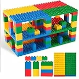 Strictly Briks Spielzeugbausteine für Kinder und Kleinkinder, klassisches Set mit großen Steinen und Grundplatten, große Stifte für Kinder ab 3 Jahren, Grundfarben, 96 Teile