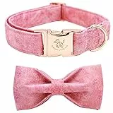 Elegant Little Tail Rosa Buntes Hundehalsband - Bequemes und Weiches Fliege-Halsband für Große Hunde