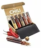 TIMBER TASTE® Chili Geschenkset für Frauen [bis 700.000 Scoville] - 5 scharfe Gewürze im edlen Chili Set | Scharfe Gewürze Geschenkset | Chilli Gewürz | Gewürzset Idee | Feinkost für die Küche