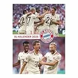 N NEUMANNVERLAGE - FC Bayern München 2025 Posterkalender, 48x64cm, Fußball-Kalender mit Motiven der Stars, Fan-Kalender mit Fußball-Highlights, Spiralbindung und internationales Kalendarium