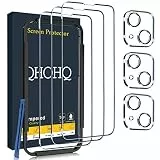 QHOHQ 3 Stück Panzer Schutz Glas für iPhone 14 / iPhone 13 mit 3 Stück Kameraschutz, 9H Härte Panzer folie Schutzfolie, HD Displayschutz Folie, Anti-Kratzer, Bläschenfrei