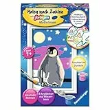 Ravensburger CreArt 28775 - Kleiner Pinguin - Malen nach Zahlen ab 7 Jahre, Malset mit Rahmen, Pinsel und Acrylfarben, Geschenk für Mädchen und Jungen, Leuchtet im Dunkeln