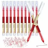 Surcotto Gelschreiber, 12 Stück 0,5 mm rote Gelschreiber, ultraschnell trocknend, Gelstift zum Schreiben, Zeichnen & Konturieren, mehrfarbige Stifte für Studenten, Erwachsene