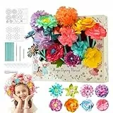 Penlimly Papierblumen-Bastelset - Blumen Basteln Für Kinder - 3D Blumenstrauß Blüten Kreatives Kunst Aktivitäten Set für und Mädchen