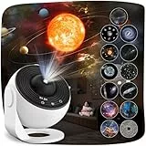Mexllex Sternenhimmel Projektor für Schlafzimmer - 12 Planeten Discs, LED Lampe für Kinder, Erwachsene, Party, Decke