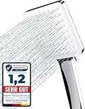 Newentor Duschkopf, Handbrause Duschkopf Gross, Wassersparender Duschkopf Hochdruck, Duschkopf XXL mit 6 Strahlarten (ohne Schlauch)