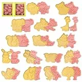 alwaiiz 16 Stück Ausstechformen Tiere, Kunststoff Plätzchenformen kinder, 3D Keksausstecher, Geeignet zum Backen von Keksen und zur Kuchendekoration