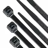 Beshine Kabelbinder 300mm x 7.6mm 100 Stück, Premiumqualität Nylon UV-Beständig - Schwarz