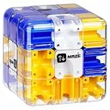 Vicloon Large Labyrinth 3D Puzzles Maze Cube, 3D Labyrinth Spiel Puzzle Spiel, Interaktives Würfel Labyrinthspiel für Kinder Erwachsene, Lernspielzeug Geschenk für Klassenpartys, Geburtstage-Blau Weiß