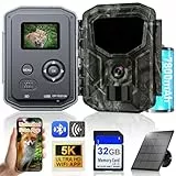 Lutranstra 5KB Wildkamera mit Handyübertragung App, 5K/64MP HD Wildkamera