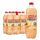 granini FRESH Pfirsich (6 x 0,75l), Pfirsich-Erfrischungsgetränk, mit Kohlensäure, echte Früchte, wenig Kalorien, ohne Süßungsmittel, vegan