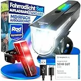 NEXTCOVER® Fahrradlicht Set - Das Original - mit [LightSense] Sensor & 11h Akkulaufzeit I USB aufladbar & wasserdicht I LED Fahrrad Licht vorne I Fahrradlampe & Fahrrad Rücklicht, Fahrradbeleuchtung