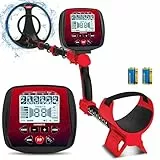 KAIWEETS Metalldetektor, 6 Modi Metallsuchgerät Profi für Erwachsene & Kinder, Pinpointer Detektor, IP68 Wasserdicht Suchspule Metalldetektoren Set mit Kopfhörer, Digger Schaufel & Rucksack