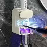 Wekity Automatischer Zahnpasta Spender Wandmontierter Elektrischer Zahnpasta Spender für Kinder und Erwachsene Wasserdicht und Staubdicht Zahnpasta Spender für Badezimmer (Beige)