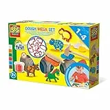 SES Creative | Set Mein erstes Mega-Tierknetset für Kinder | Kreative Kunstspiele für Babys | Komplettset | Sensorische Entwicklung |Formen lernen | Geeignet | Geschenk für Kinder ab 1 Jahr