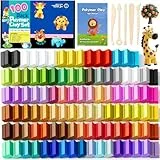 iFergoo Modelliermasse-Set, 100 Farben, Ofen-Modelliermasse-Set, ungiftig, lebendige Farben für Schmuckherstellung und Miniaturen, DIY Handwerk für Anfänger, Erwachsene und Kinder