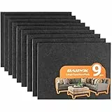 Filzgleiter Selbstklebend Schwarz - 9 Stück Filzgleiter Set Groß Premium Möbelgleiter Filz Selbstklebend - Möbelschoner Filz Können in Jede Form Geschnitten Werden