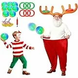 Weihnachtsspiel für Kinder & Erwachsene - Granny Hosen Wurfspiel & aufblasbares Rentier Geweih Ringwurf - Für Familienfeiern, Weihnachtsfeier, Indoor & Outdoor Partyspaß