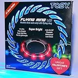 TOSY Flying Ring – 12 einfarbige LEDs, superhell, Lost-Mode, Auto-Aufleuchten, Weihnachtsgeschenk, sicher, wasserdicht, Spielzeug für Pool/Strand/Camping (Blau)