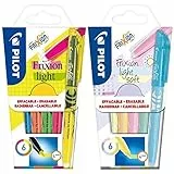 Pilot Pen FriXion Light, Radierbarer Textmarker (Pastell + Neon 12tlg. Set)