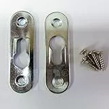 Hettich HKB® Linsenkopfbeschlag Schrankaufhänger mit Schlüssellochung, ca. 62 x 18 mm, Stahl verzinkt, 2 Stück, 9130434