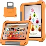 DJ&RPPQ Tablet Case for Kids - Light Weight Anti Slip Shockproof Kids Friendly Case.Nicht kompatibel mit iPad Samsung 10 Zoll Tablet. (Orange)