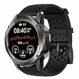 Blueshaweu Armband Kompatibel Für Motsfit/PASONOMI Smartwatch 1,39' NX9, Classic Sport Silikon Ersatz Uhrenarmband Für Motsfit NX9 / PASONOMI NX9 Smartwatch (schwarz)