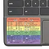 SYNERLOGIC (5 pcs) Chromebook (Chrome OS) Keyboard Shortcuts Stickers | No-Residue Laminated Vinyl Cheatsheet Chromebook Keyboard Stickers 76 x 61mm (Rainbow, 5 pcs)