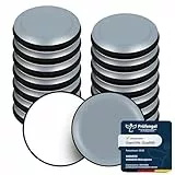 VABNEER Möbelgleiter, 16 Stück PTFE Teflon Runde Selbstklebende Möbelschieber, Möbel Bewegen Pads für Glatte Böden und Teppiche (Runde, 25mm)