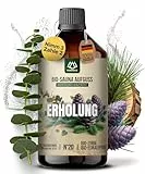NORDHOLZ® Saunaaufguss BIO '#20 Erholung' intensiv & authentisch [100% Naturreine Bio Öle] Sauna Aufguss Konzentrat mit Eukalyptus & Zirbe - Manufaktur aus Bayern
