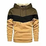 DUHGBNE Angebote des Tages Heute Blitzangebote Sweatshirts FüR Herren 2023 Und Winter Straße Casual Sport Pullover Lose Seite Naht Farbe Passenden Jugend Mit Kapuze Befristetes Angebot Heute