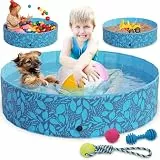 zooprinz Faltbarer Pool 120x30 cm - Für große, kleine Hunde & Kinder in 2 Größen 160/120 x 30 cm – Haustier Hundepool stabil & rutschfest Swimmingpool, Planschbecken Hund Kind – Schwimmbad