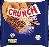 Nestlé CRUNCH Peanut Butter Riegel, Knuspriger Schokoladenriegel mit Erdnussbutter und Cerealien, 1er Pack (à 3 x 31g)