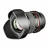 Walimex Pro 14 mm f1:2,8 Festbrennweite manueller Fokus Weitwinkelobjektiv für Canon EF Mount Kamera Objektiv für Spiegelrefelxkamera für Canon EOS 1300D 1200D 6D Mark II 5D Mark II 7D 5D 80D