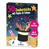 moses. 50 Zaubertricks mit Papier & Schnur – Geniale Beschäftigung für Kinder ab 8 Jahren, Zauberkasten-Ersatz mit 50 kinderleichten bis anspruchsvolleren Magier Ideen für eine Zaubershow