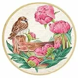 HobbyJobby Kreuzstich-Set Der Zaun mit Pfingstrosen