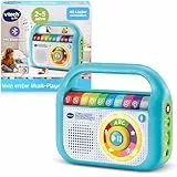 VTech Baby Mein Erster Musik-Player – 40 Lieder & Aufnahmefunktion, LED-Licht, Bluetooth, Mobiler Musikspaß I Lernspielzeug I Tragegriff I Kopfhöreranschluss I Kinder 2-5 Jahre