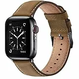 WFEAGL Lederarmband Kompatibel Apple Watch Armband 49mm 44mm 45mm 42mm(Series 3/2/1) 46mm(Series 11 10),Echtes Lederband Ersatzarmband für Herren Damen für iWatch Series Ultra SE 11 10 9 8 7 6 5 4